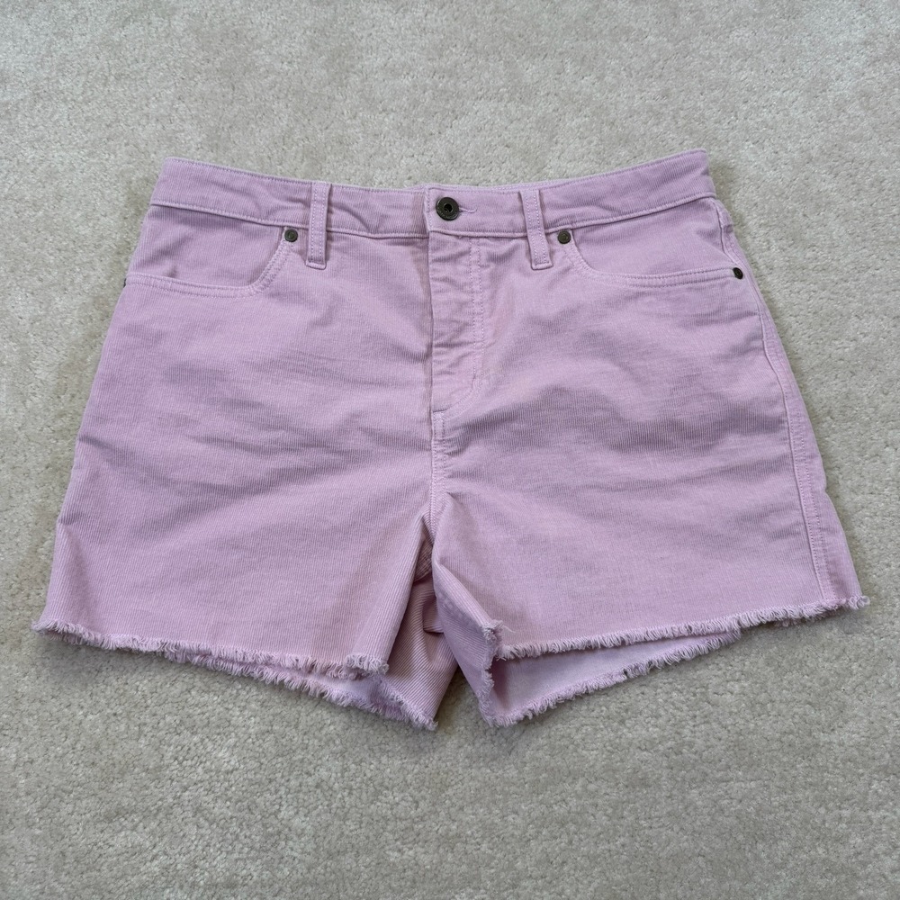 Carve Designs Oahu Corduroy Shorts Women's Size 10 Pink Raw Hem 4" Inseam